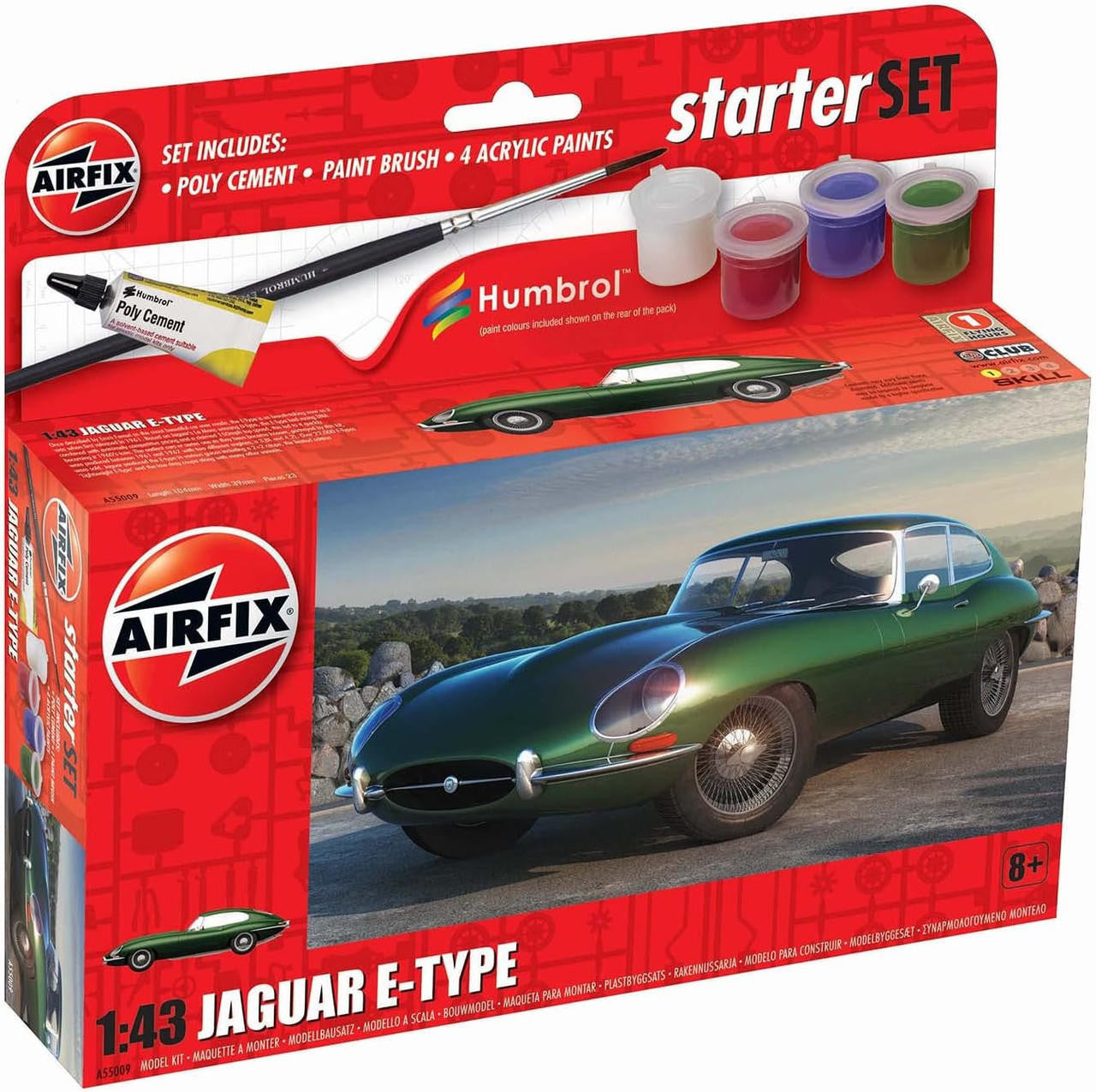 Airfix 1/43 Jaguar E-Type Starter Set 55009